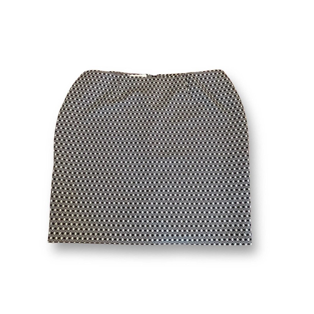 NEW NWOT Jones Studio Womens 24W Pencil Skirt Lined Geometric Black White